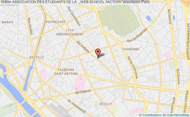 plan association Association Des Etudiants De La  _web School Factory Paris 11e
