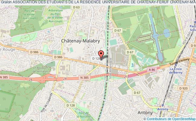 plan association Association Des Etudiants De La Residence Universitaire De Chatenay-feruf Chatenay-malabry Châtenay-Malabry