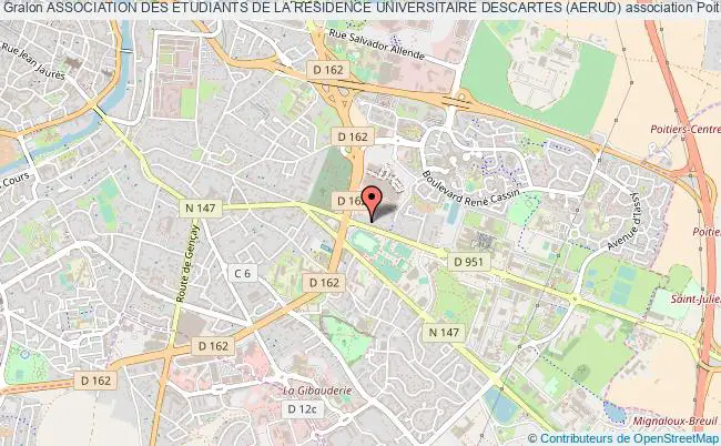 plan association Association Des Etudiants De La Residence Universitaire Descartes (aerud) Poitiers
