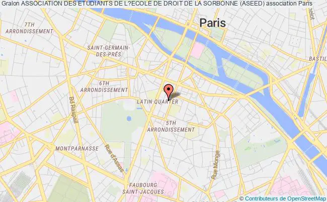 plan association Association Des Etudiants De L?ecole De Droit De La Sorbonne (aseed) Paris