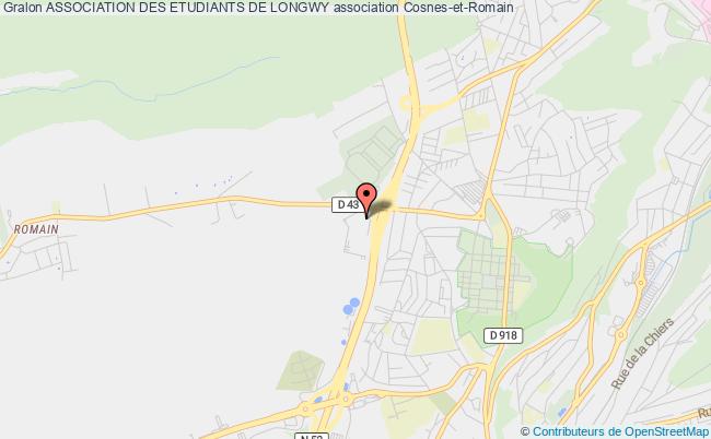 plan association Association Des Etudiants De Longwy Cosnes-et-Romain