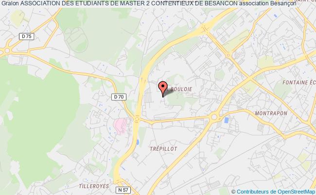 plan association Association Des Etudiants De Master 2 Contentieux De Besancon Besançon cedex