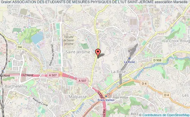 plan association Association Des Etudiants De Mesures Physiques De L'iut Saint-jerome Marseille cedex 13