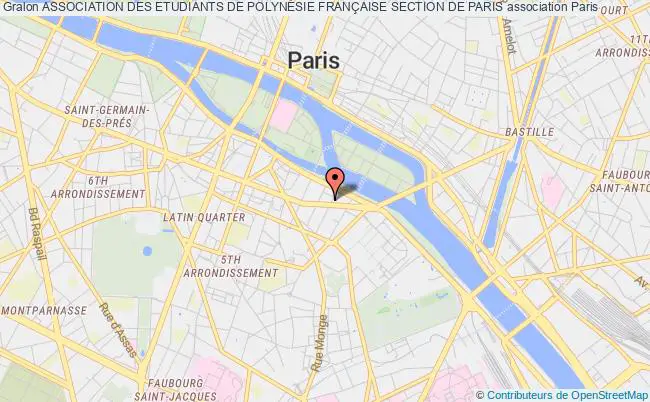 plan association Association Des Etudiants De PolynÉsie FranÇaise Section De Paris Paris