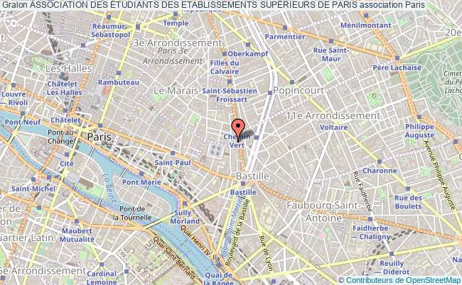 plan association Association Des Étudiants Des Etablissements SupÉrieurs De Paris Paris