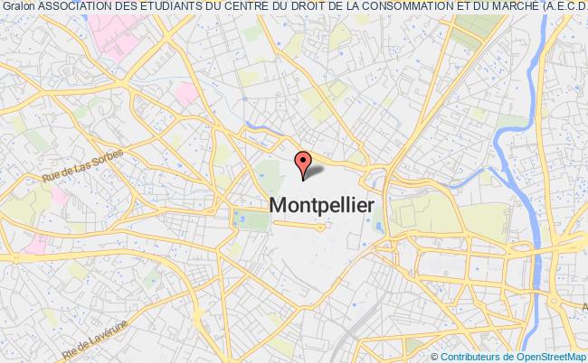 plan association Association Des Etudiants Du Centre Du Droit De La Consommation Et Du MarchÉ (a.e.c.d.c.m) Montpellier