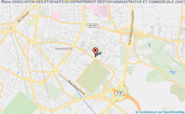 plan association Association Des Etudiants Du Departement Gestion Administrative Et Commerciale (gaco) De L'iut De Dijon Dijon cedex