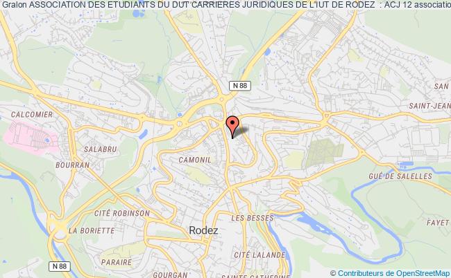 plan association Association Des Etudiants Du Dut Carrieres Juridiques De L'iut De Rodez  : Acj 12 Rodez
