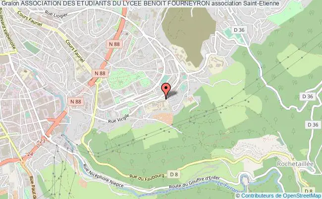 plan association Association Des Etudiants Du Lycee Benoit Fourneyron Saint-Étienne