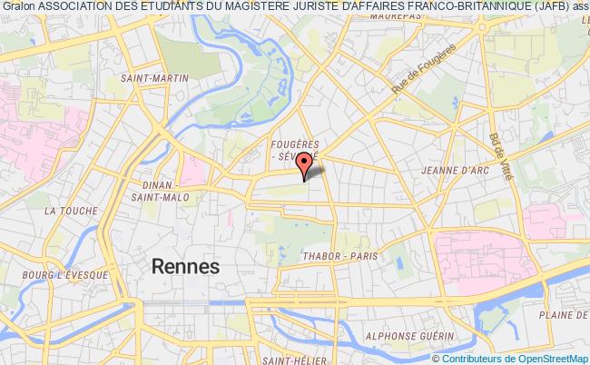 plan association Association Des Etudiants Du Magistere Juriste D'affaires Franco-britannique (jafb) Rennes