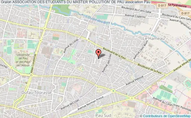 ASSOCIATION DES ETUDIANTS DU MASTER 'POLLUTION' DE PAU
