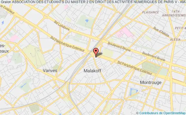 plan association Association Des Etudiants Du Master 2 En Droit Des Activites Numeriques De Paris V - Aman Malakoff