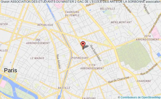 plan association Association Des Etudiants Du Master 2 Gac De L'ecole Des Arts De La Sorbonne Paris 15e