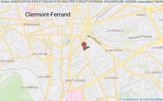 plan association Association Des Etudiants Du Master Ii Droit Notarial D'auvergne (adena) Clermont-Ferrand