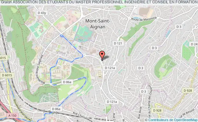 plan association Association Des Etudiants Du Master Professionnel Ingenierie Et Conseil En Formation De L'universite De Rouen Mont-Saint-Aignan