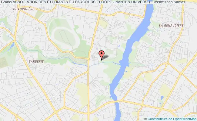 plan association Association Des Etudiants Du Parcours Europe - Nantes Universite Nantes cedex 3