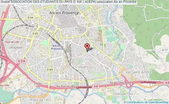 plan association Association Des Etudiants Du Pays D 'aix ( Adepa) Aix-en-Provence
