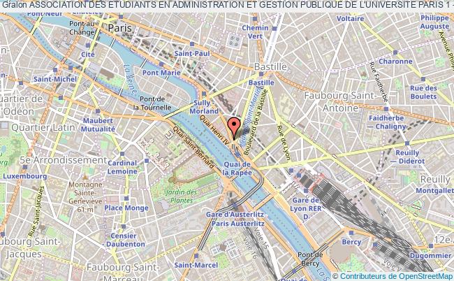 plan association Association Des Etudiants En Administration Et Gestion Publique De L'universite Paris 1 - Pantheon Sorbonne (aeagp) Paris