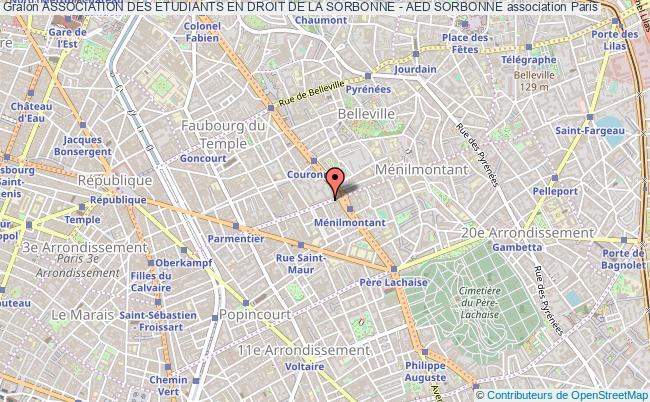 plan association Association Des Etudiants En Droit De La Sorbonne - Aed Sorbonne Paris