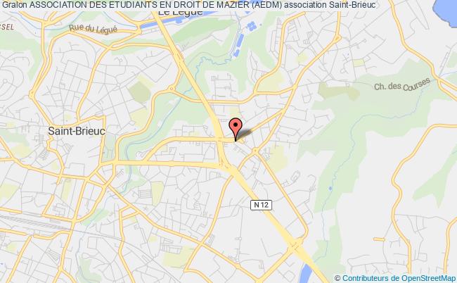 plan association Association Des Etudiants En Droit De Mazier (aedm) Saint-Brieuc