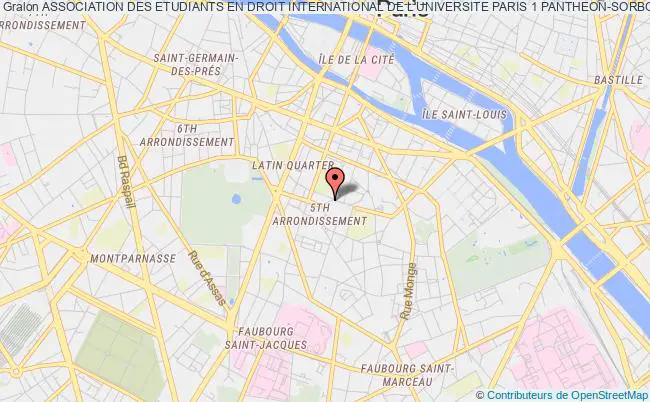 plan association Association Des Etudiants En Droit International De L'universite Paris 1 Pantheon-sorbonne Aedi Paris