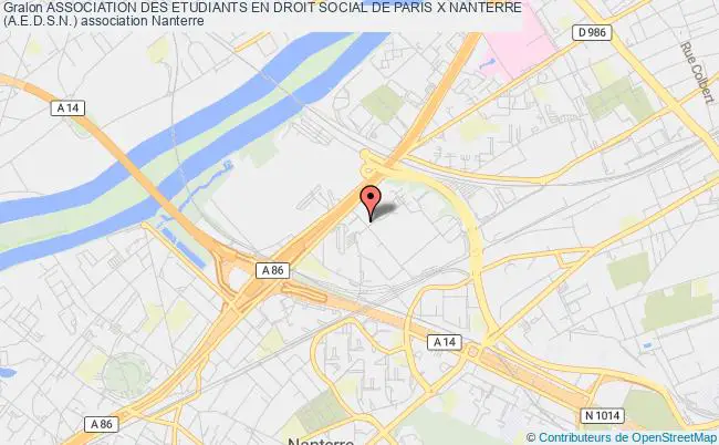 plan association Association Des Etudiants En Droit Social De Paris X Nanterre
(a.e.d.s.n.) Nanterre