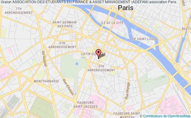 plan association Association Des Etudiants En Finance & Asset Management (adefam) Paris