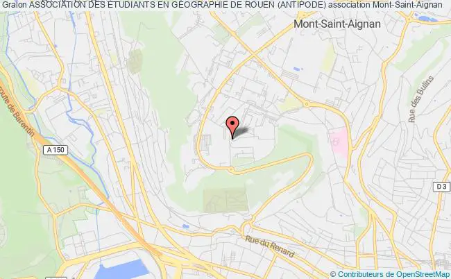 plan association Association Des Étudiants En GÉographie De Rouen (antipode) Mont-Saint-Aignan