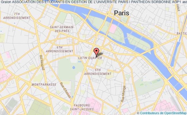 plan association Association Des Etudiants En Gestion De L'universite Paris I Pantheon Sorbonne Agp1 Paris