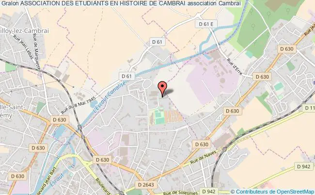 plan association Association Des Etudiants En Histoire De Cambrai Cambrai