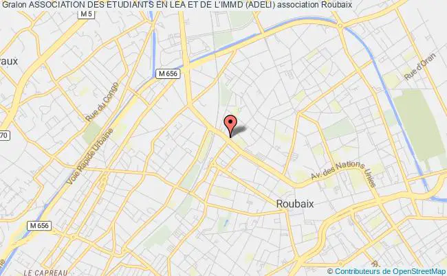 plan association Association Des Etudiants En Lea Et De L'immd (adeli) Roubaix
