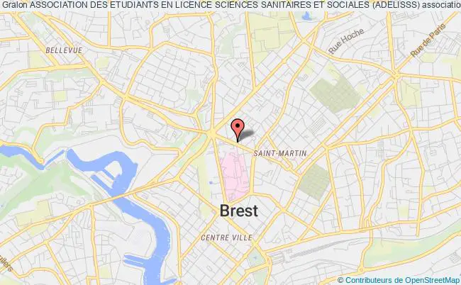 plan association Association Des Etudiants En Licence Sciences Sanitaires Et Sociales (adelisss) Brest