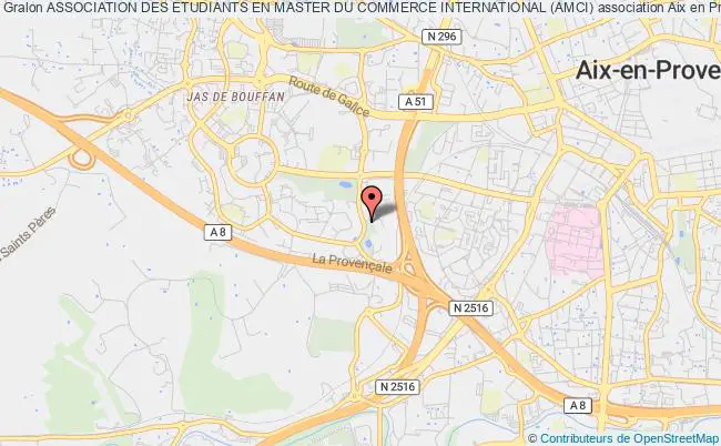 plan association Association Des Etudiants En Master Du Commerce International (amci) Aix-en-Provence