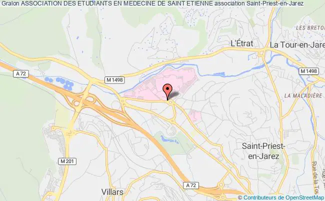 plan association Association Des Etudiants En Medecine De Saint Etienne Saint-Priest-en-Jarez