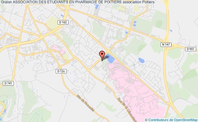 plan association Association Des Etudiants En Pharmacie De Poitiers POITIERS CEDEX