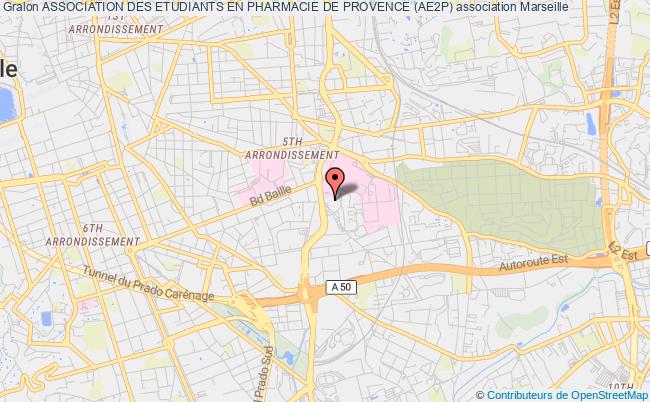 plan association Association Des Etudiants En Pharmacie De Provence (ae2p) Marseille