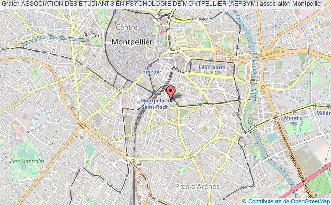 plan association Association Des Etudiants En Psychologie De Montpellier (aepsym) Montpellier