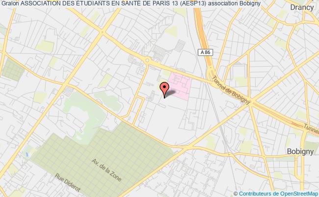 plan association Association Des Étudiants En SantÉ De Paris 13 (aesp13) Bobigny