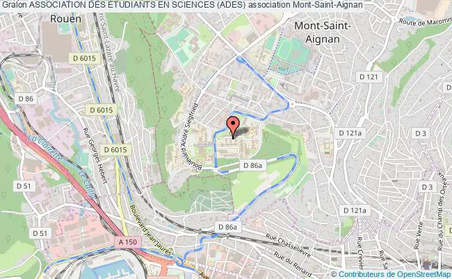 plan association Association Des Étudiants En Sciences (ades) Mont-Saint-Aignan Cedex