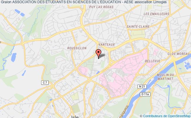 plan association Association Des Étudiants En Sciences De L'Éducation - Aese Limoges