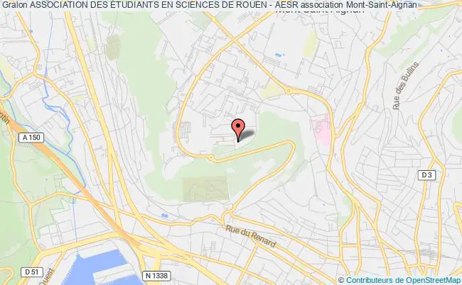 plan association Association Des Étudiants En Sciences De Rouen - Aesr Mont-Saint-Aignan