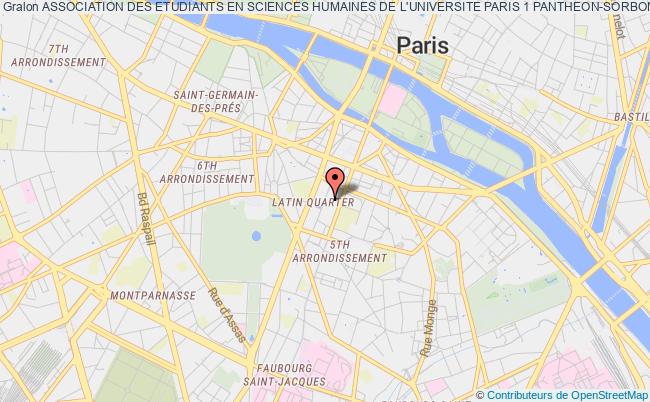 plan association Association Des Etudiants En Sciences Humaines De L'universite Paris 1 Pantheon-sorbonne - A.s.h. Paris