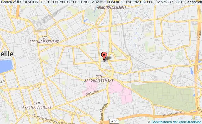 plan association Association Des Etudiants En Soins Paramedicaux Et Infirmiers Du Camas (aespic) Marseille