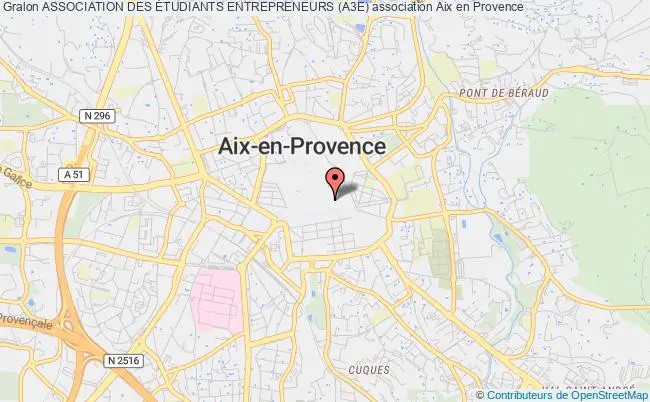 plan association Association Des Étudiants Entrepreneurs (a3e) Aix-en-Provence