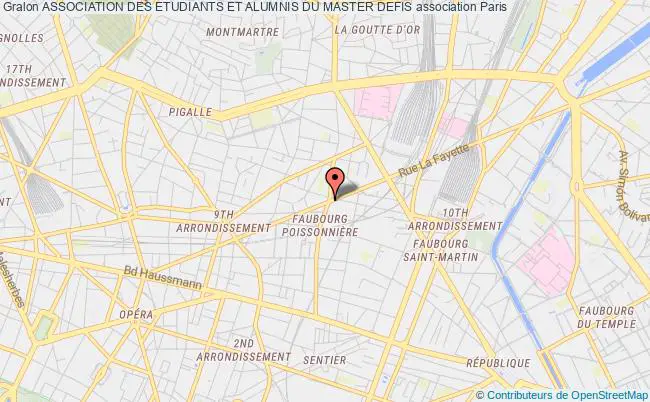 plan association Association Des Etudiants Et Alumnis Du Master Defis Paris