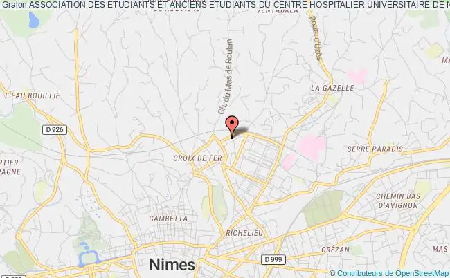 plan association Association Des Etudiants Et Anciens Etudiants Du Centre Hospitalier Universitaire De Nimes Nîmes