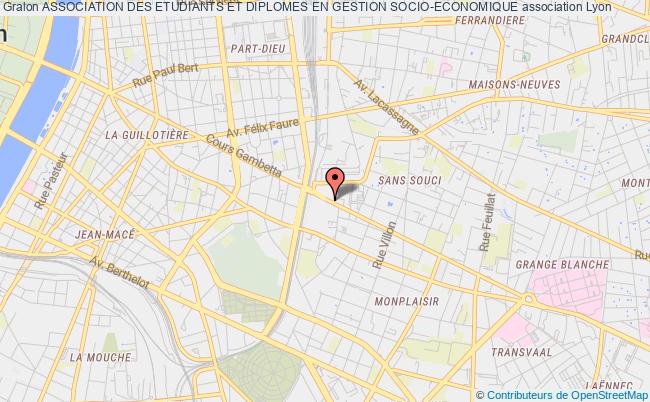 plan association Association Des Etudiants Et Diplomes En Gestion Socio-economique Lyon
