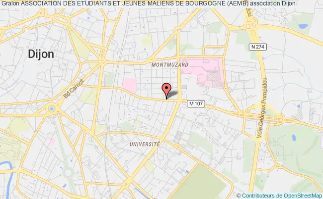 plan association Association Des Etudiants Et Jeunes Maliens De Bourgogne (aemb) Dijon