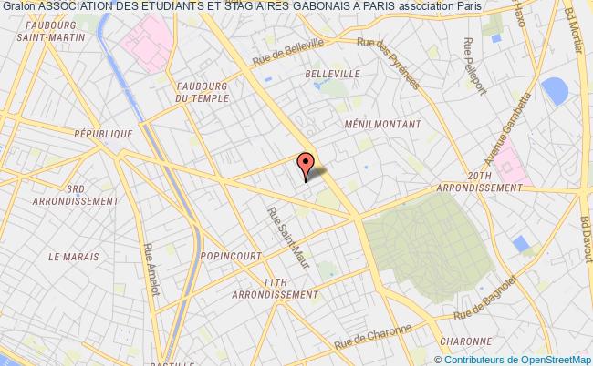 plan association Association Des Etudiants Et Stagiaires Gabonais A Paris Paris