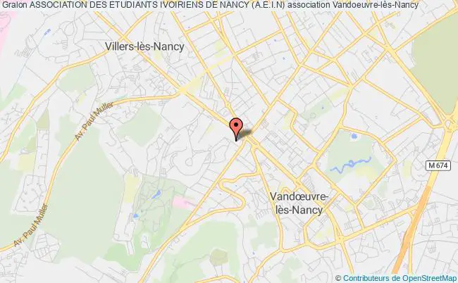 plan association Association Des Etudiants Ivoiriens De Nancy (a.e.i.n) Vandoeuvre-lès-Nancy